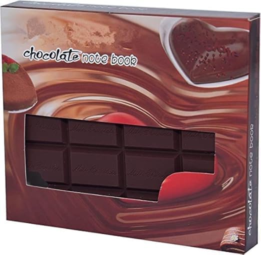 Qolo Chocolate-Shaped Scented Notebook Diary with Original Cocoa Aroma – Pack of 1, 80 Pages